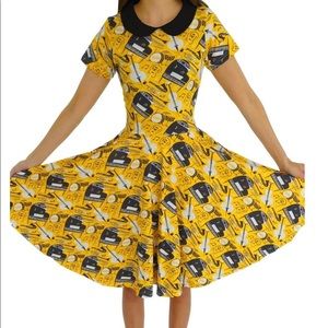 Bebop Jazz instrument print dress XL